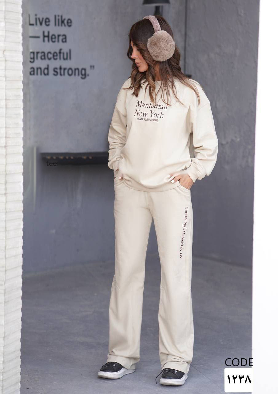 ست بلوز و شلوار زنانه دورس دونخ پنبه داخل کرکی