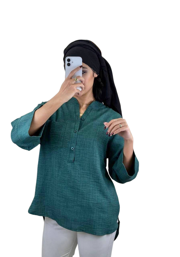 Women’s Free Size Closed-Front Chanton Shirt/Blouse