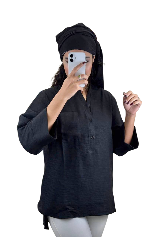 Women’s Free Size Closed-Front Chanton Shirt/Blouse