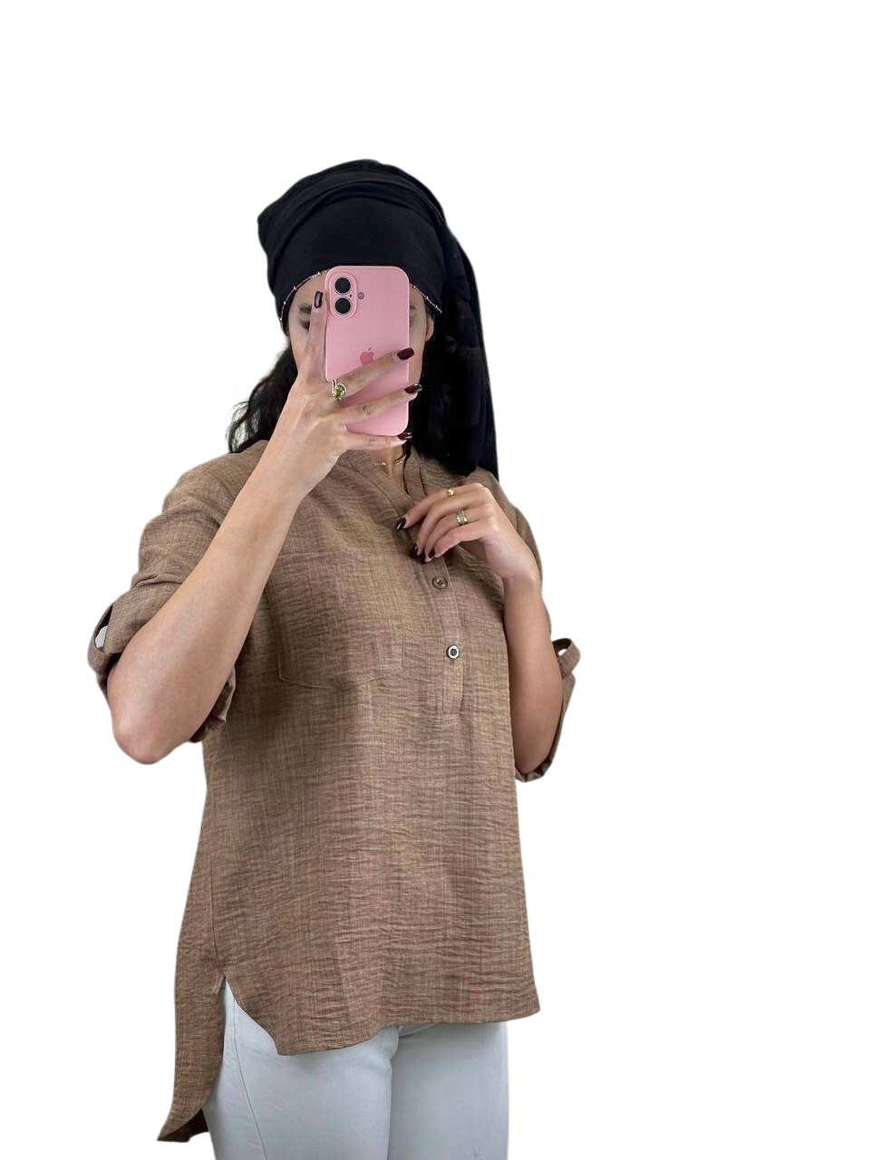 Women’s Free Size Closed-Front Chanton Shirt/Blouse