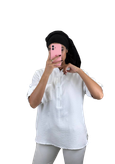 Women’s Free Size Closed-Front Chanton Shirt/Blouse