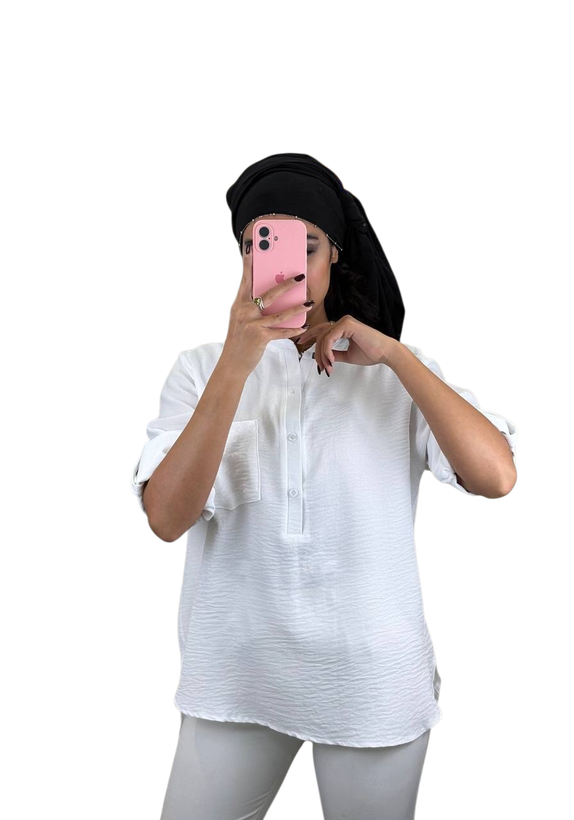 Women’s Free Size Closed-Front Chanton Shirt/Blouse