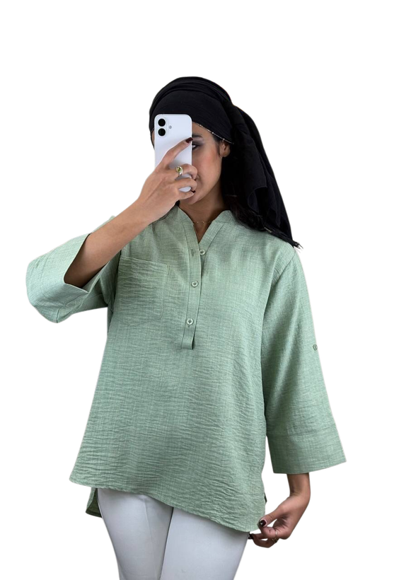 Women’s Free Size Closed-Front Chanton Shirt/Blouse