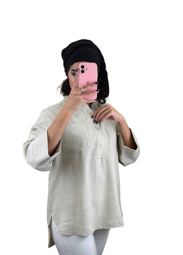 Women’s Free Size Closed-Front Chanton Shirt/Blouse